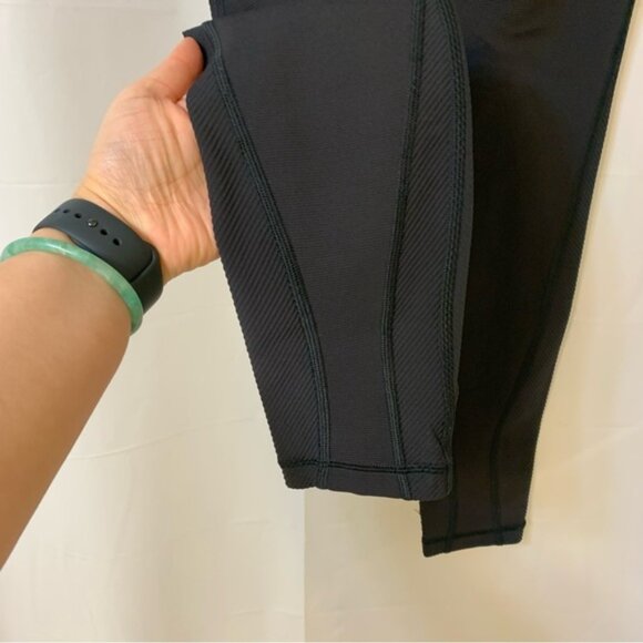 Lululemon Wunder Under High-Rise Tight Ribbed 28" Black Size 4 - Picture 7 of 8